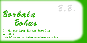 borbala bohus business card